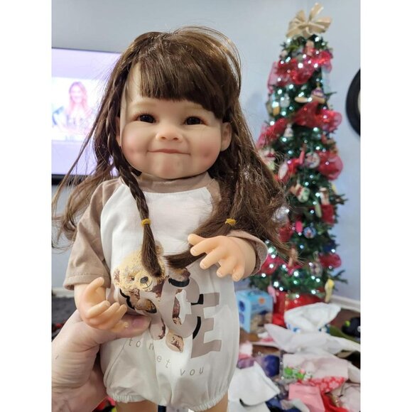 🆕18 inch Full Cloth Body With Vinyl Limbs Baby Doll Lily Mae Reborn Baby Girl - Picture 1 of 10